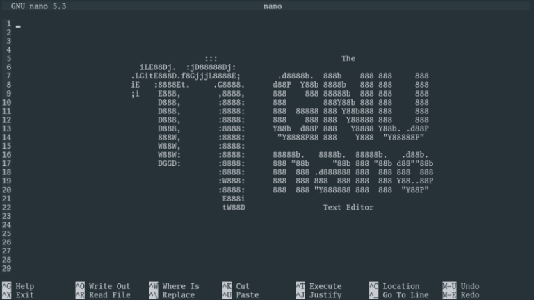 Nano, текстовият редактор в Linux