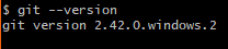 git --version