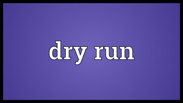 Dry-run: Всичко което трябва да знаете