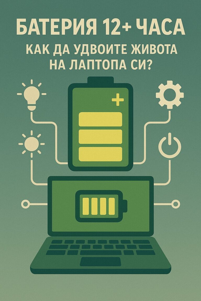 Батерия 12+ часа: Как да удвоите живота на лаптопа си?