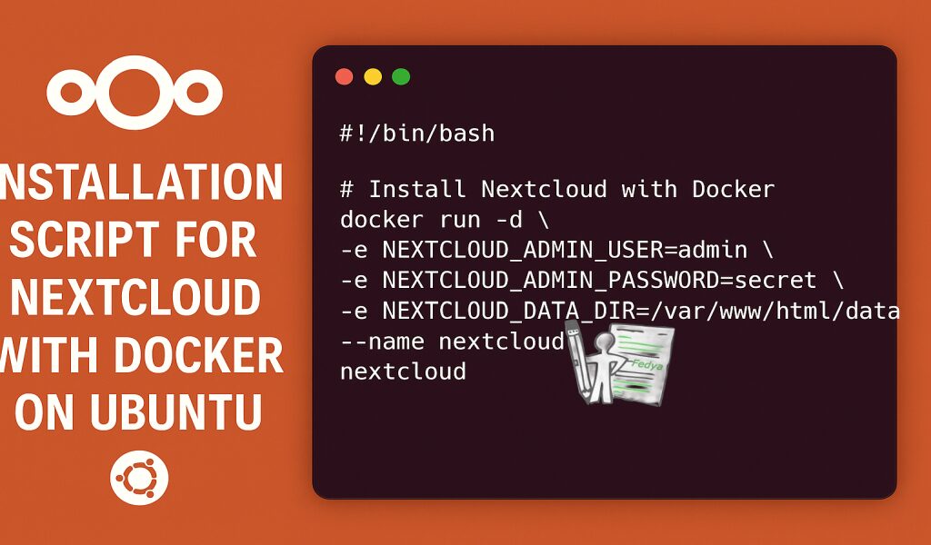 Скрипт за инсталиране на Nextcloud с Docker на Ubuntu