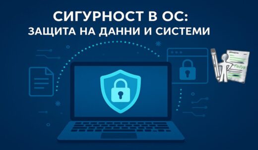 Сигурност в ОС: Защита на данни и системи.